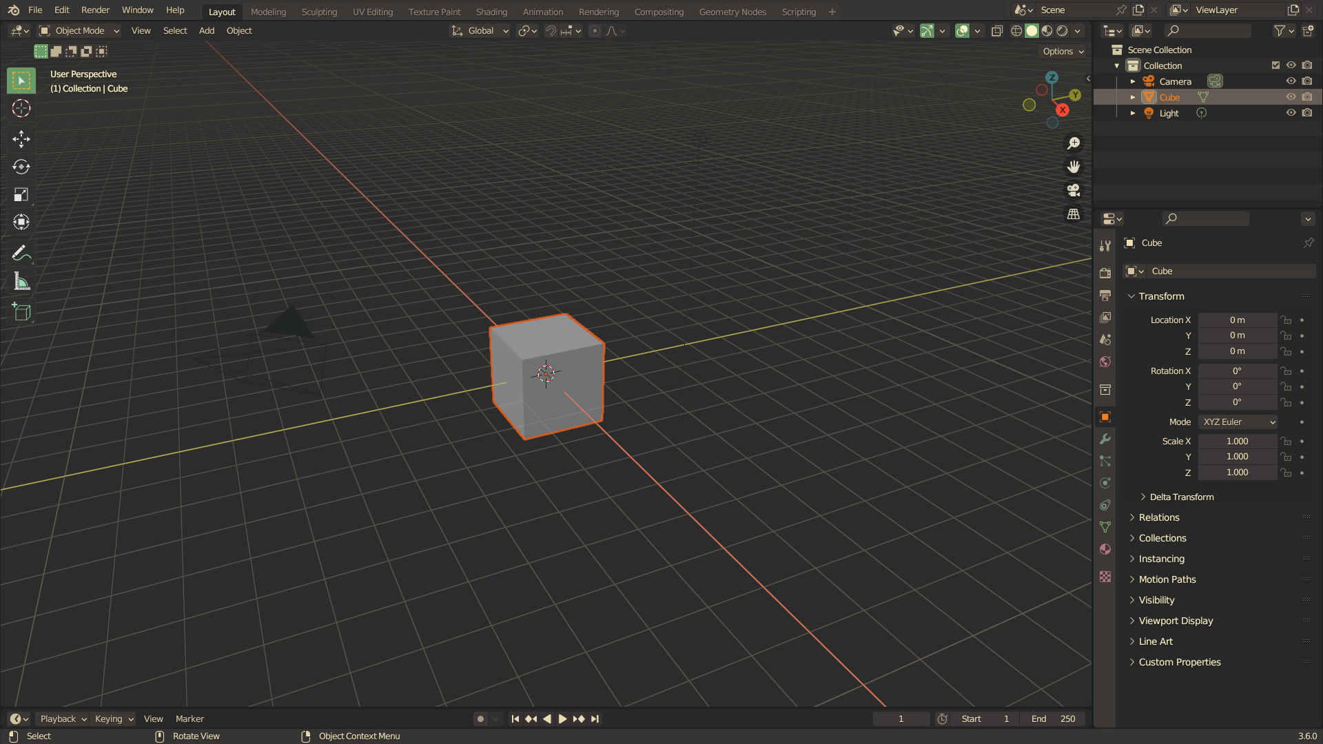 Screenshot of Blender with Gruvbox theme applied